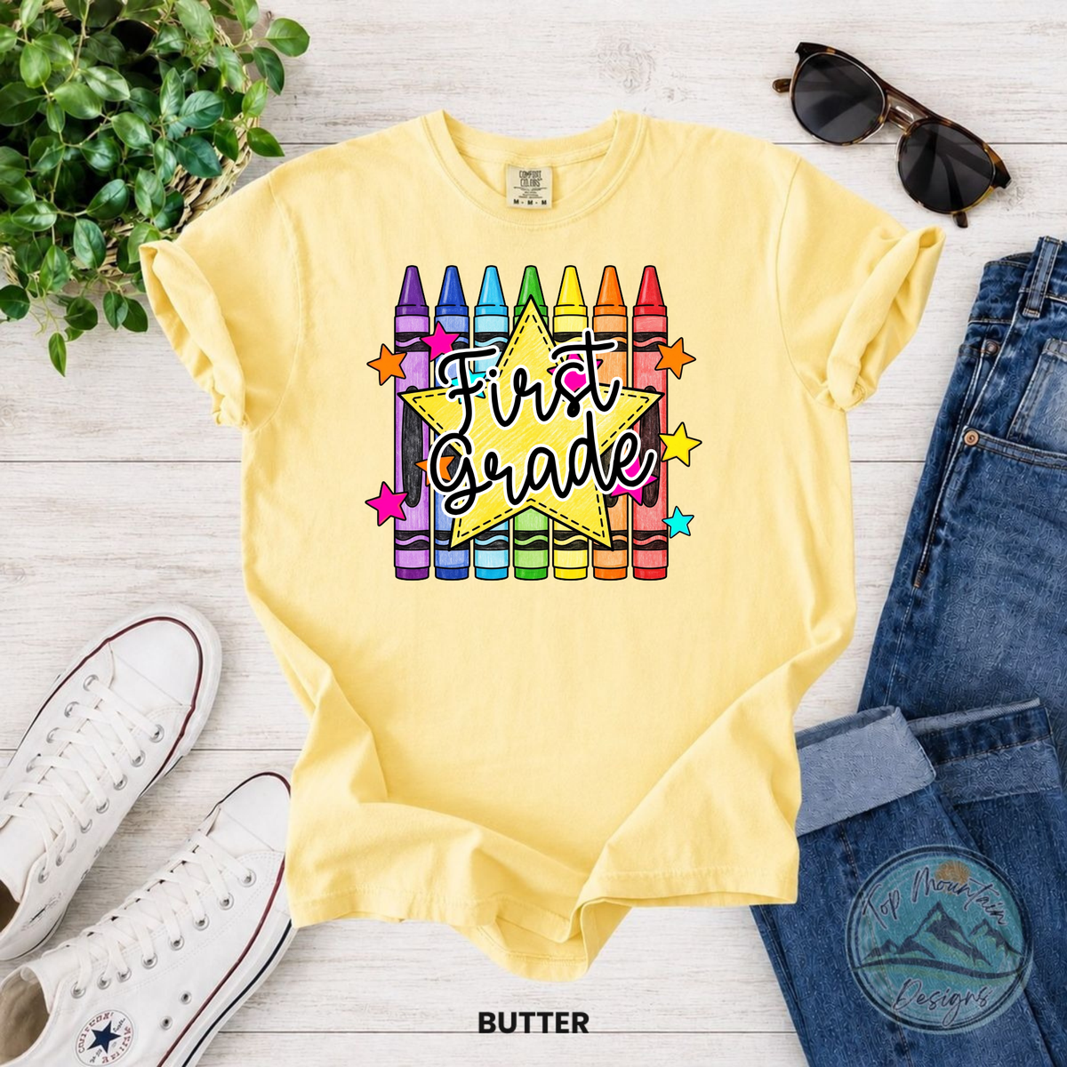First Grade Crayon T-Shirt