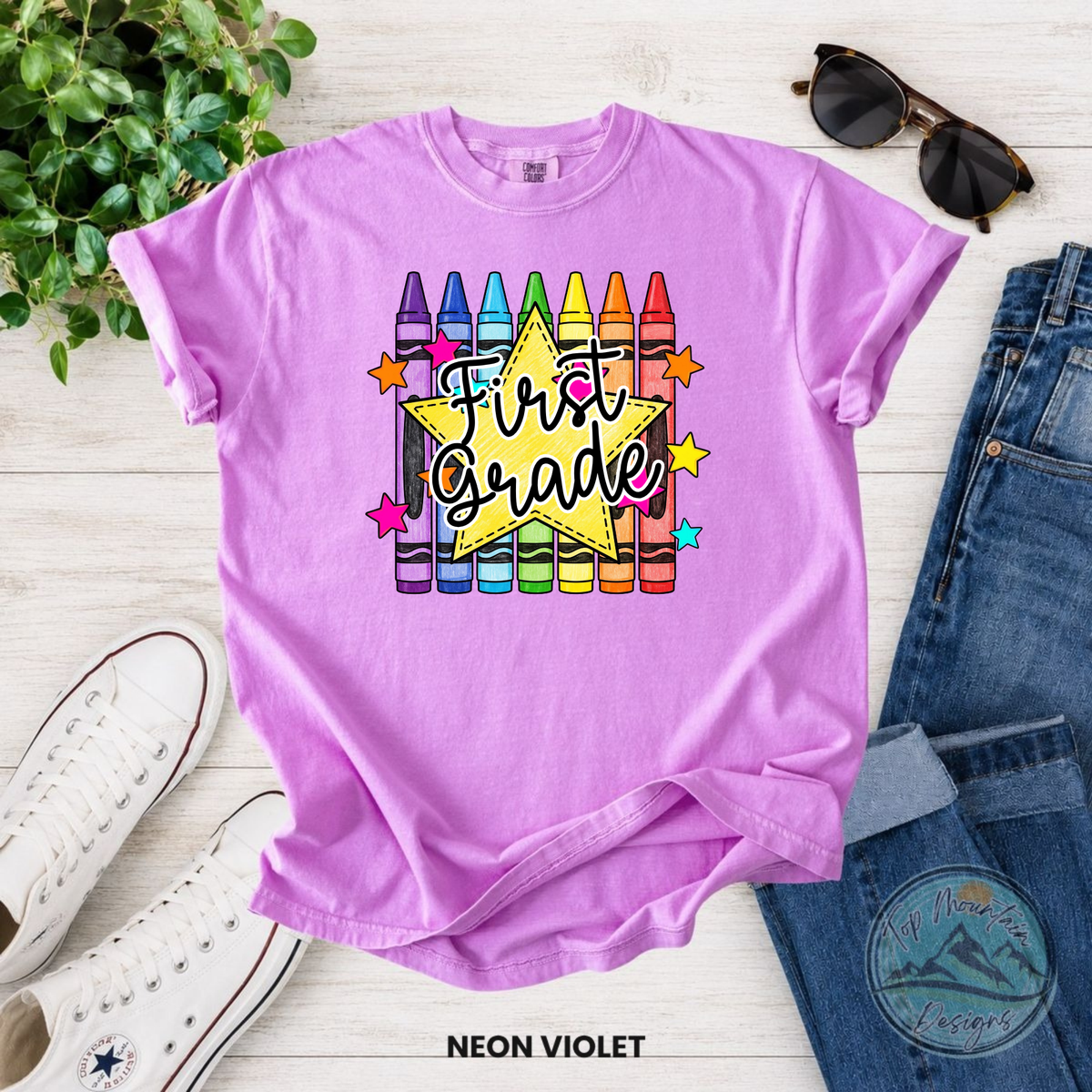 First Grade Crayon T-Shirt
