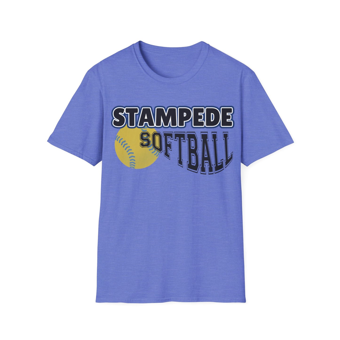 Stampede Softball Unisex T-Shirt for Parents and Grandparents, Softstyle Tee for All, Baseball Game Day Shirt, Sports Fan Apparel, Team