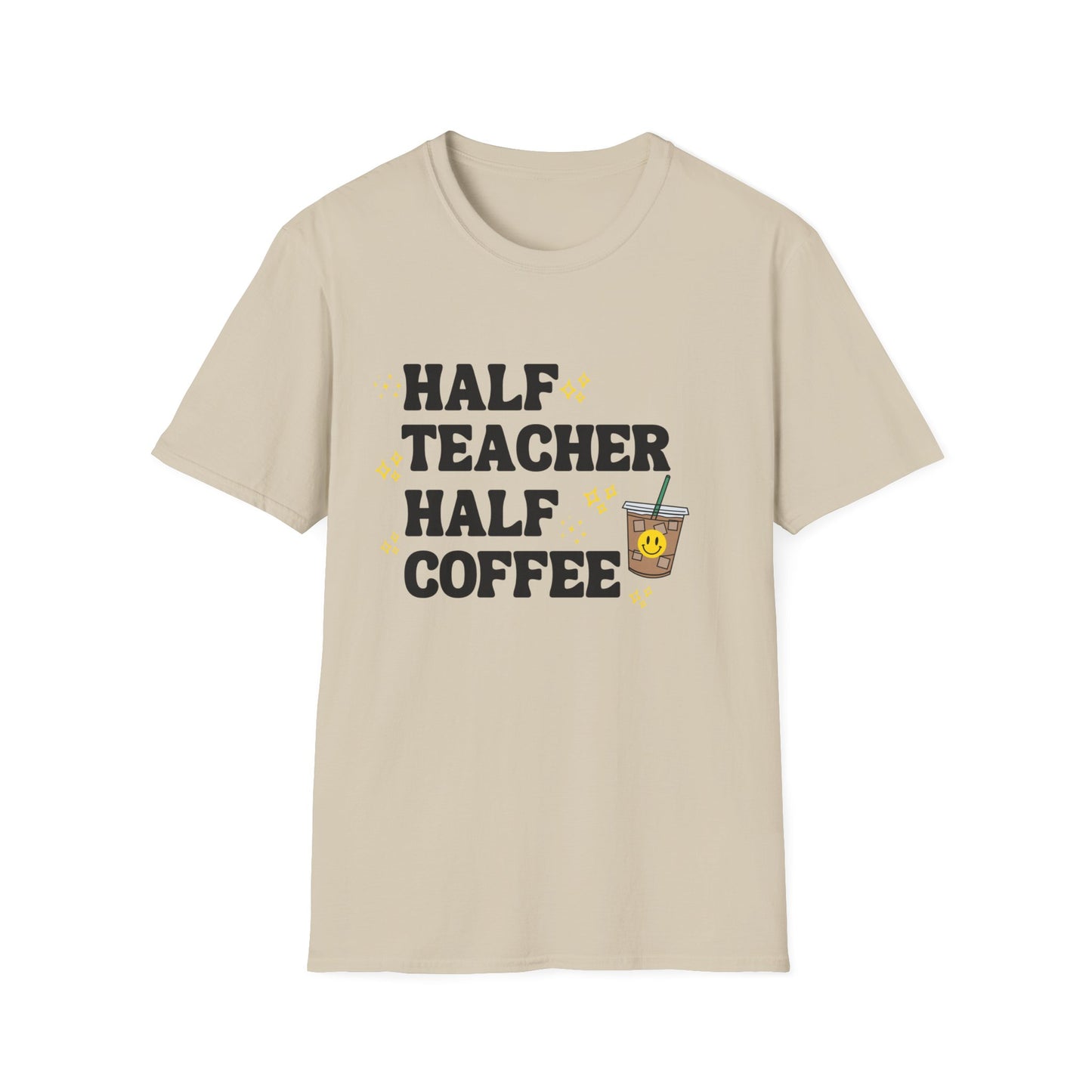 Half Teacher Half Coffee shirt, Teacher week, Coffee Teacher Shirt, Teacher Day Shirt, Teacher Team Shirts, Teacher gift, Teacher Coffee Tee