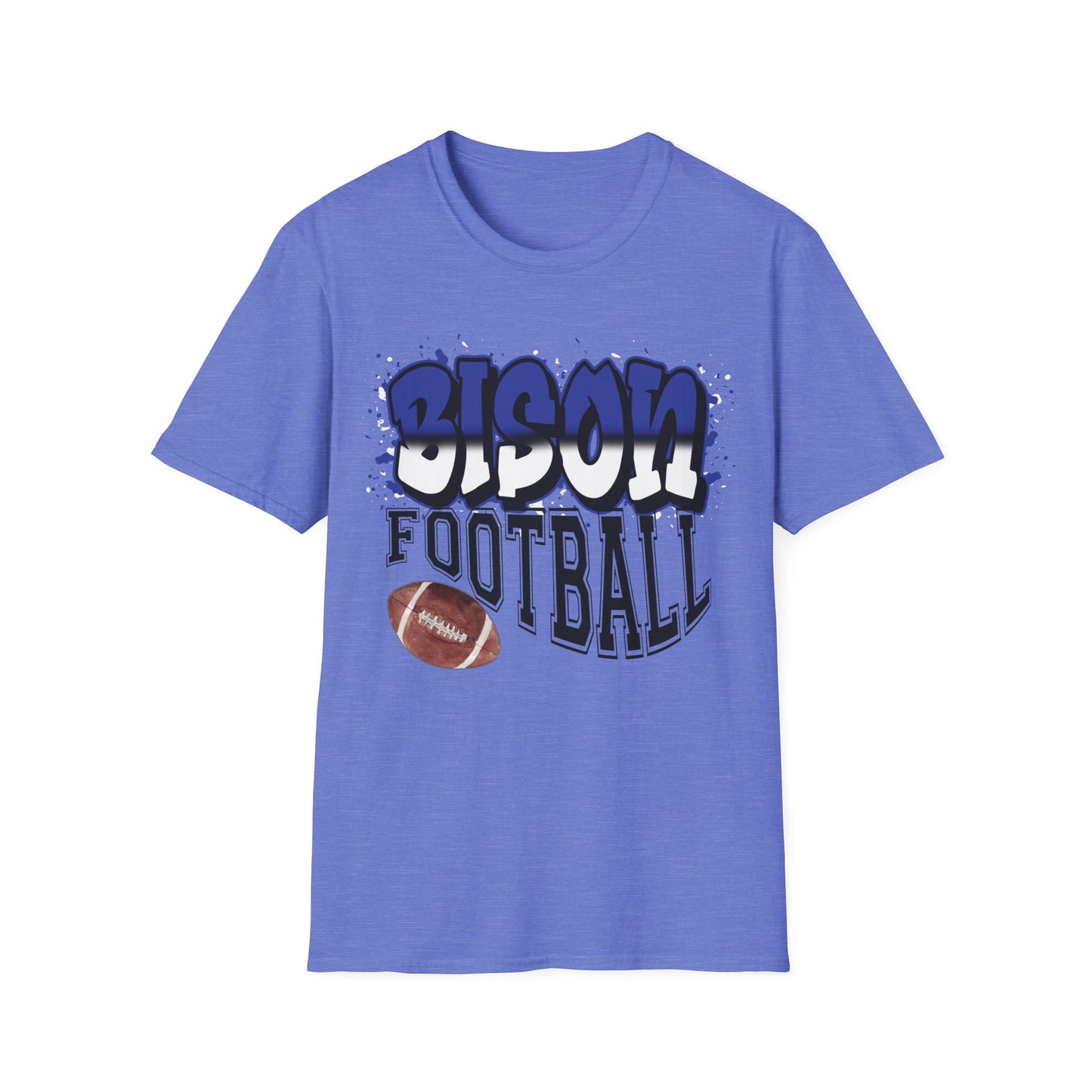 Bedford Bison Football T-Shirt, Bison School Spirit Shirt, Bison T-Shirt, Bedford Blue, Bedford PA, Bedford Team Spirit