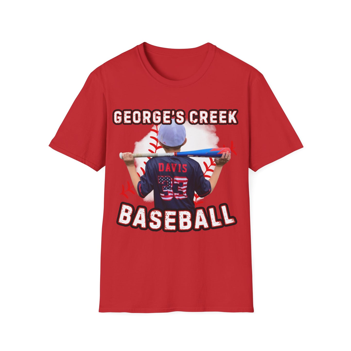 George's Creek Custom T-Shirt for Baseball with picture and number