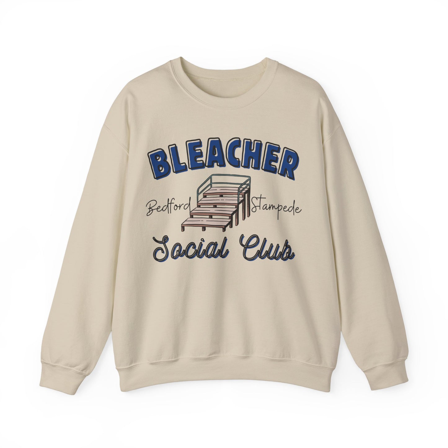 Stampede Softball Social Club Bleacher Sweatshirt Parents Grandparents, Softball Game Day Crew Neck, Sports Fan Apparel, Team Spirit