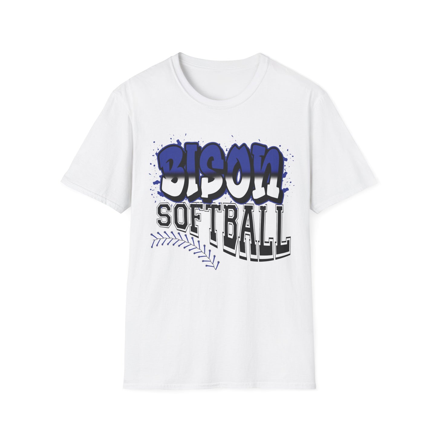 Bedford Bison Softball, Bedford School Spirit Shirt, Bison T-Shirt, Bedford Blue, Bedford PA, Bedford Team Spirit Softball Mom, Softball Dad