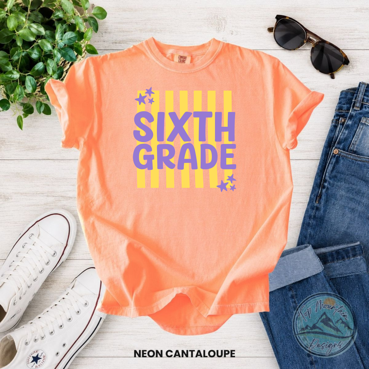 Sixth Grade Stripes & Stars T-Shirt