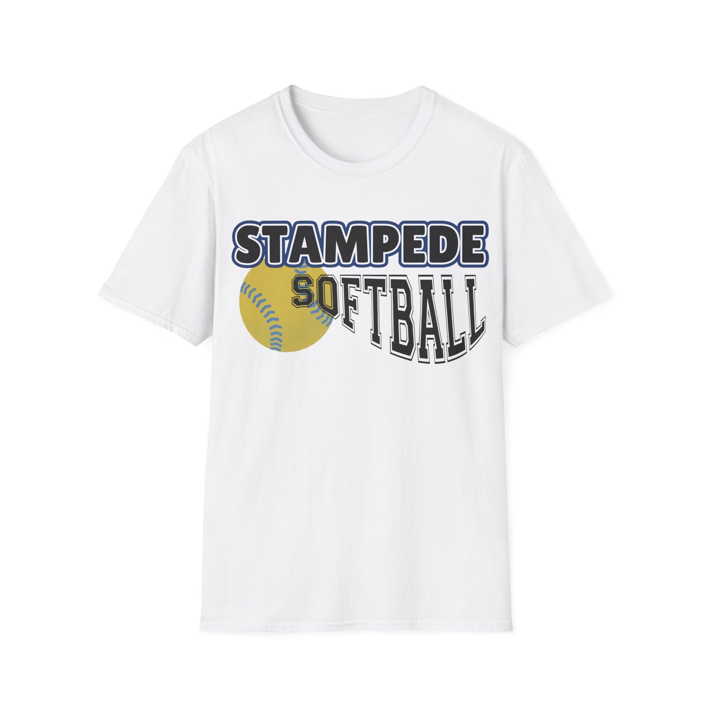 Stampede Softball Unisex T-Shirt for Parents and Grandparents, Softstyle Tee for All, Baseball Game Day Shirt, Sports Fan Apparel, Team