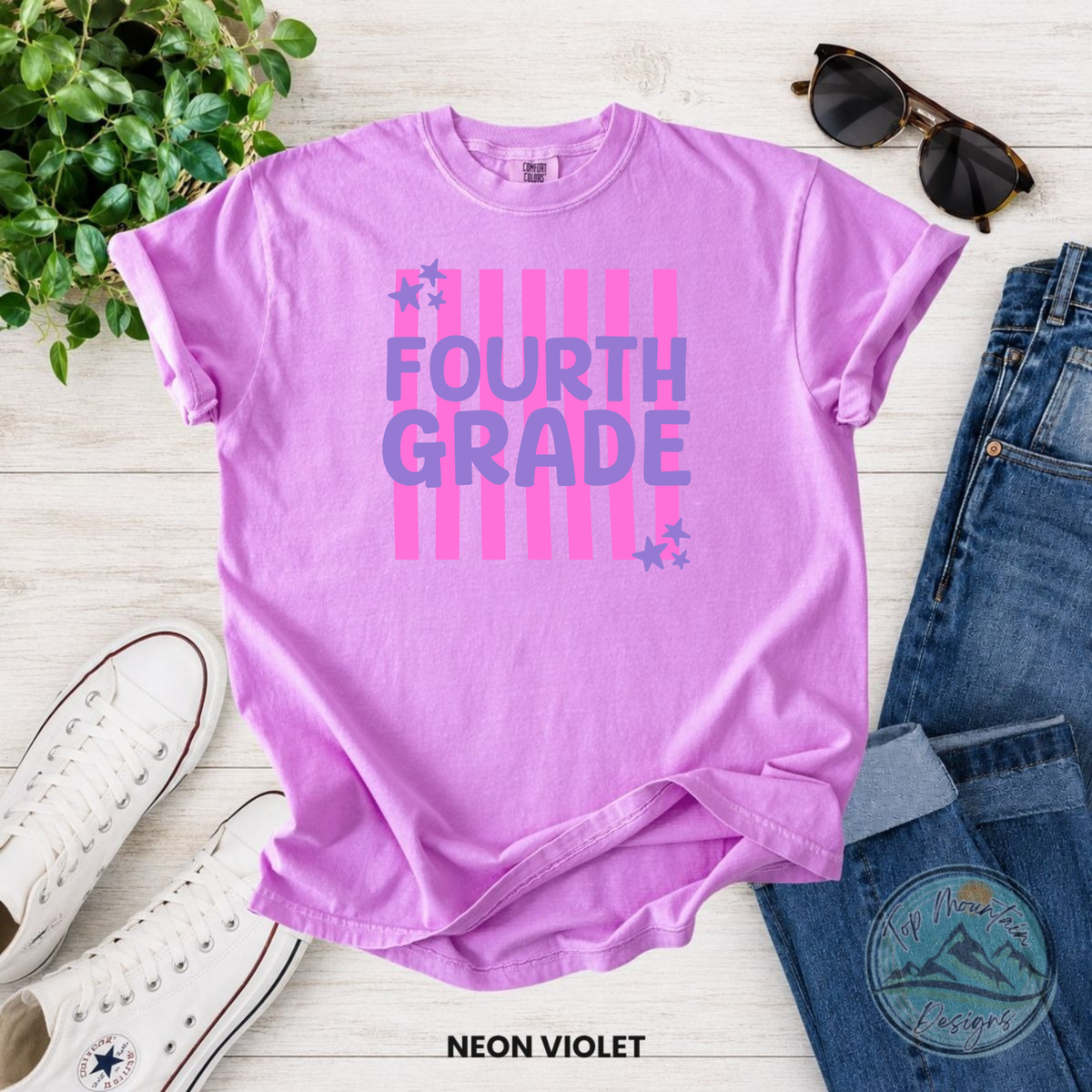Fourth Grade Stripes & Stars T-Shirt