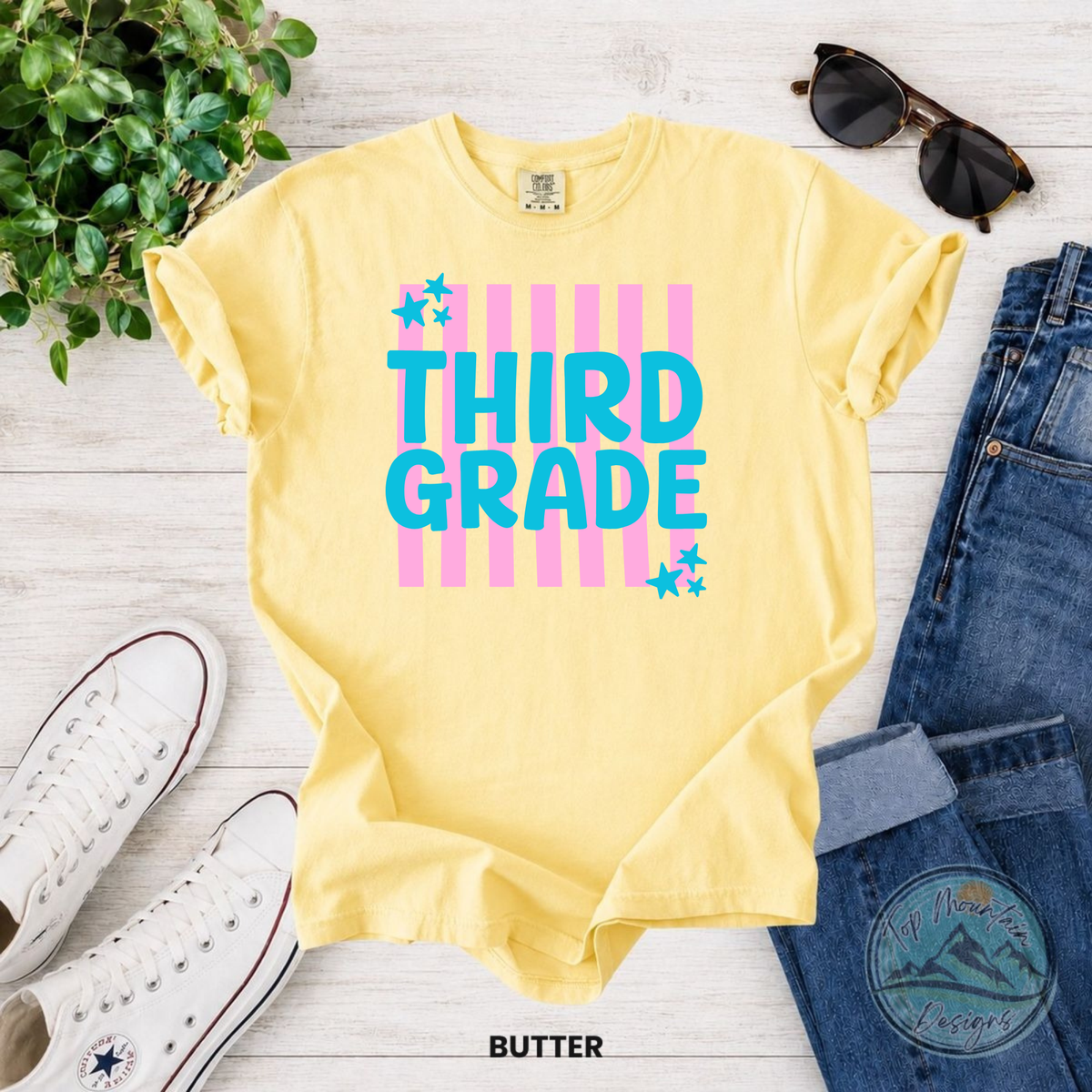 Third Grade Stripes & Stars T-Shirt