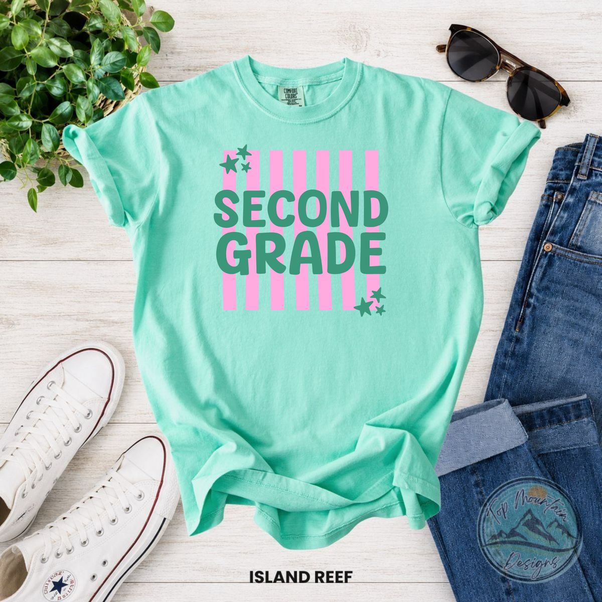 Second Grade Stripes & Stars T-Shirt