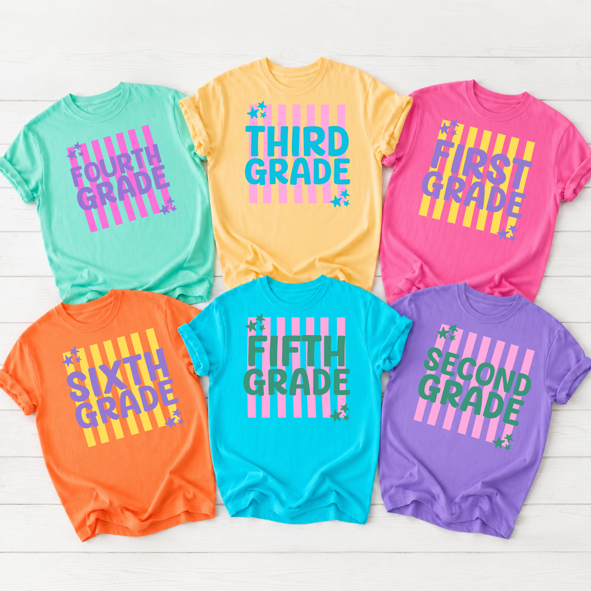 First Grade Stripes & Stars T-Shirt