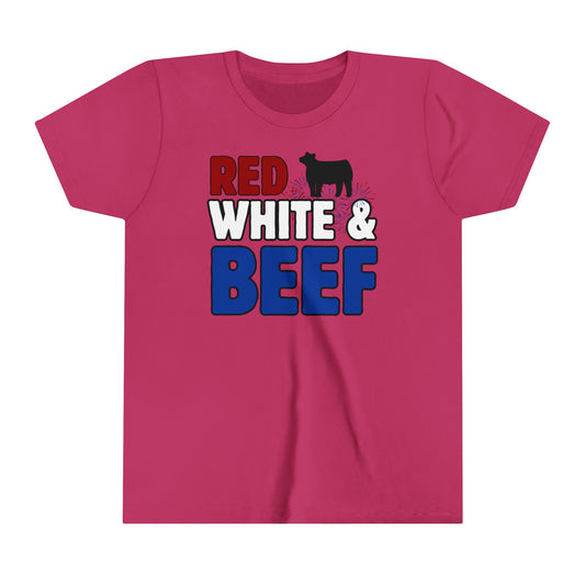 RED, WHITE & BEEF Youth Short Sleeve Tee