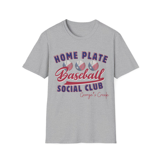 George's Creek Baseball Shirt Home Plate Social Club T-Shirt