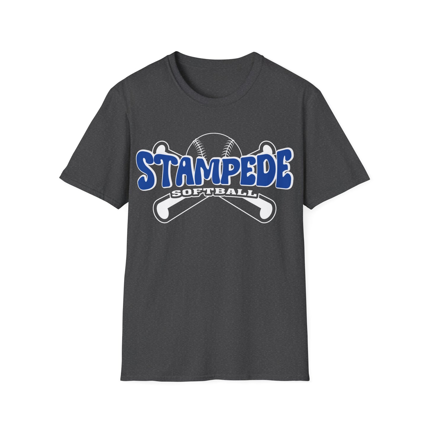 Stampede Softball Unisex T-Shirt for Parents and Grandparents, Softstyle Tee for All, Baseball Game Day Shirt, Sports Fan Apparel, Team