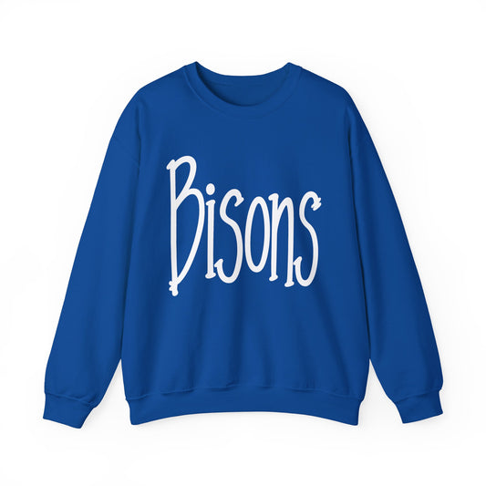 Bedford Bison CREWNECK Sweatshirt Parents Grandparents, Softball Game Day Crew Neck, Sports Fan Apparel, Team Spirit