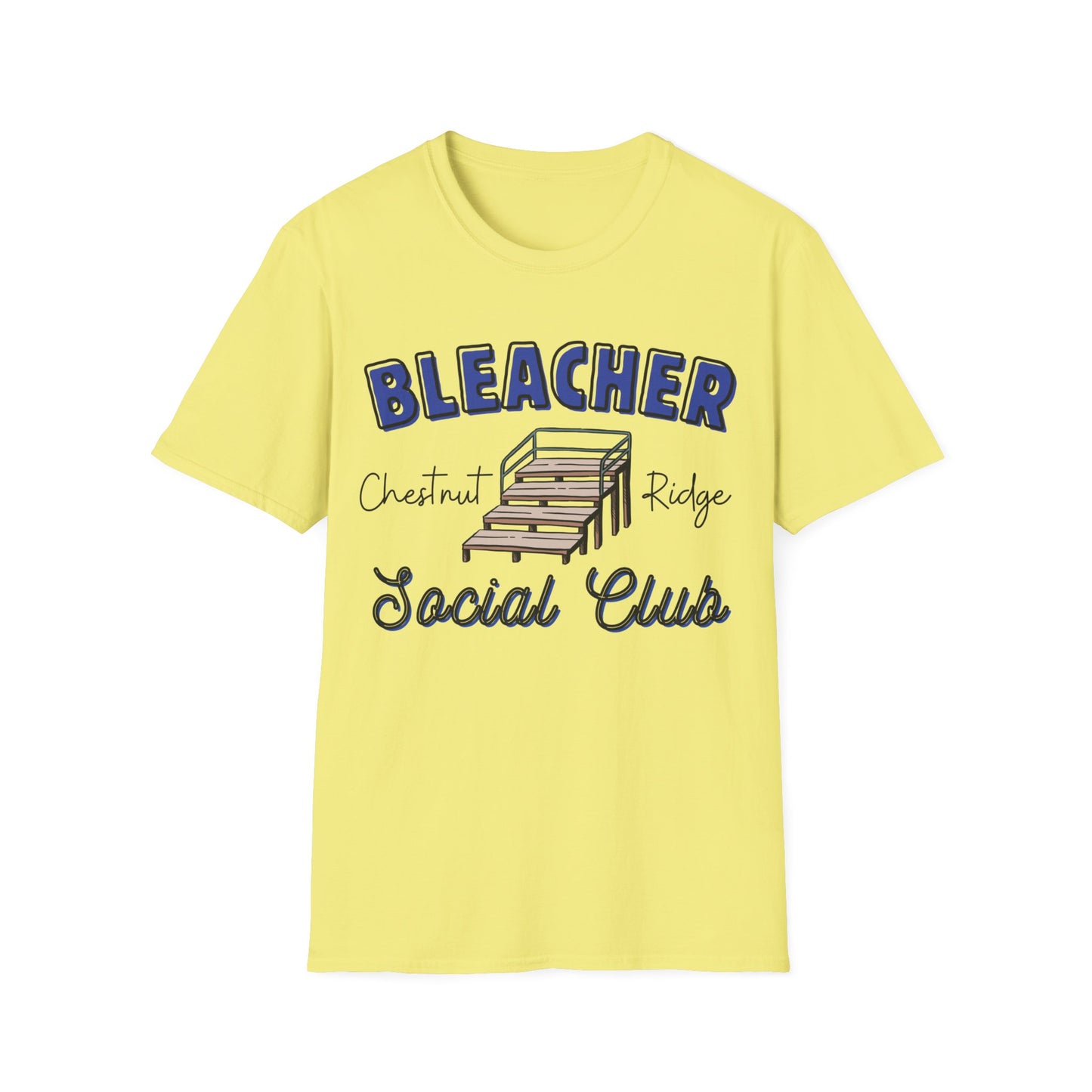 CHESTNUT RIDGE BLEACHER SOCIAL CLUB T-SHIRT, Chestnut Ridge School Spirit T-Shirt, Chestnut Ridge Shirt