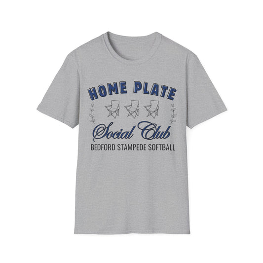 Stampede Softball Social Club Unisex T-Shirt for Parents and Grandparents, Softstyle Tee for All, Baseball Game Day Shirt, Sports Fan Apparel, Team