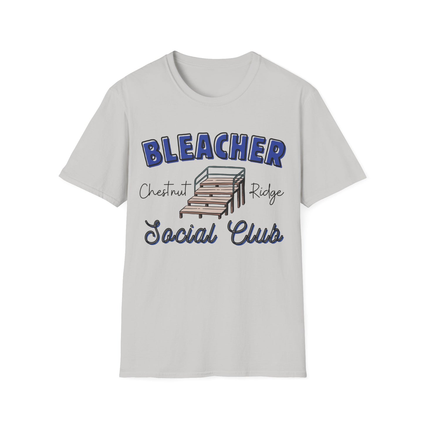 CHESTNUT RIDGE BLEACHER SOCIAL CLUB T-SHIRT, Chestnut Ridge School Spirit T-Shirt, Chestnut Ridge Shirt