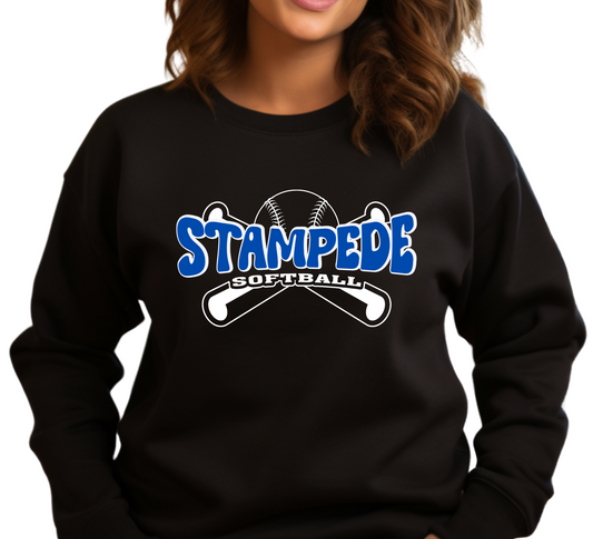 Stampede Softball CREWNECK Sweatshirt Parents Grandparents, Softball Game Day Crew Neck, Sports Fan Apparel, Team Spirit